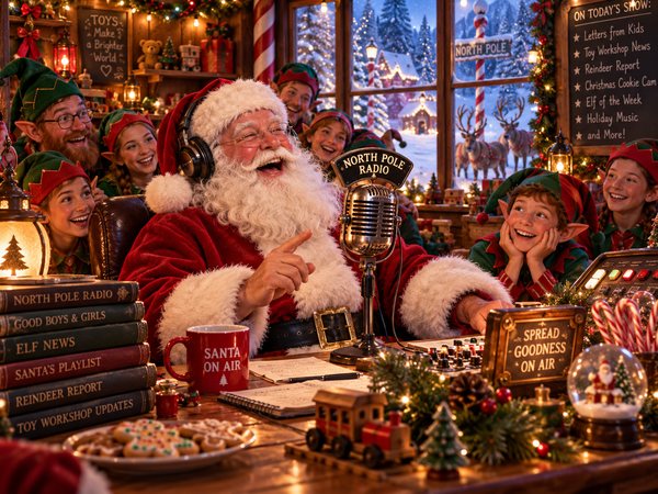 Santa, host of Santa's North Pole Radio